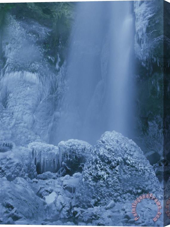 Raymond Gehman Tower Falls Winter Yellowstone National Park Wyoming Stretched Canvas Print / Canvas Art