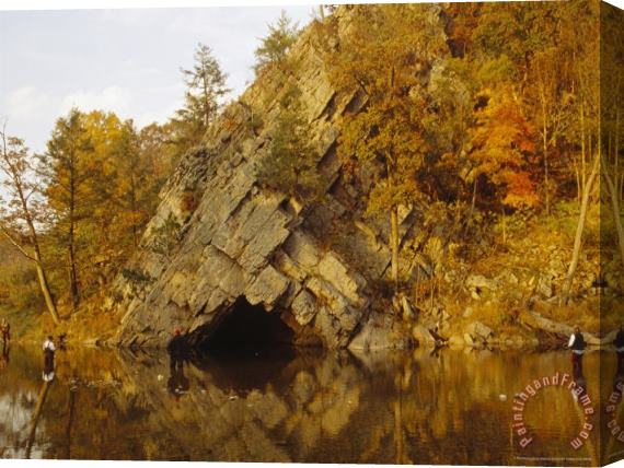 Raymond Gehman Trout Fishermen in The North Fork of The Potomac River Stretched Canvas Painting / Canvas Art