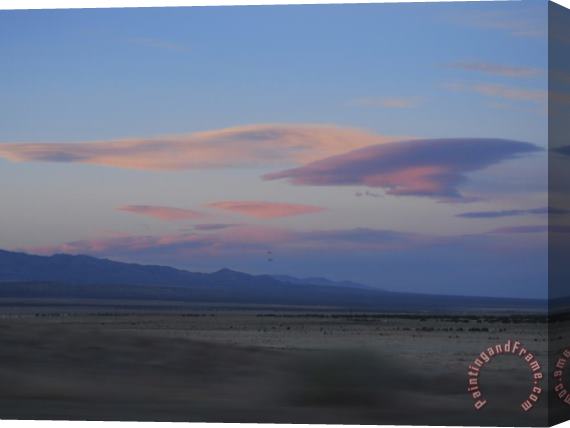 Raymond Gehman Twilight View of Telescope Peak And The Panamint Valley Stretched Canvas Print / Canvas Art