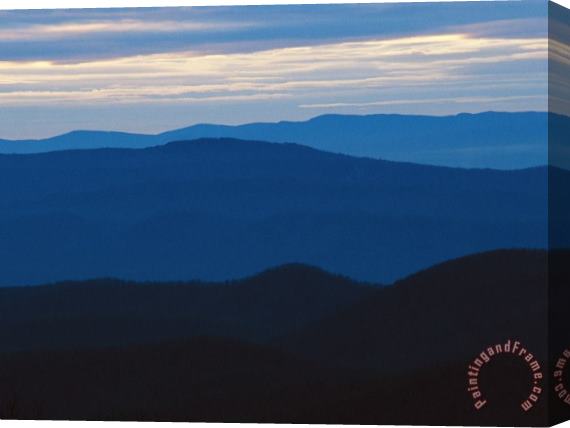 Raymond Gehman Twilight View of The Blue Ridge Mountains From Big Meadows Stretched Canvas Print / Canvas Art