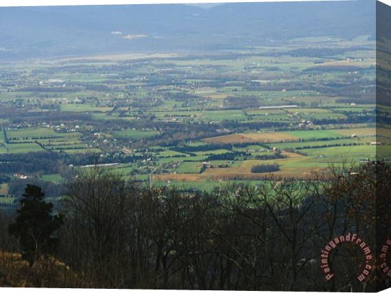 Raymond Gehman View of Stanley And Shenandoah Valley From The Skyline Drive Stretched Canvas Print / Canvas Art