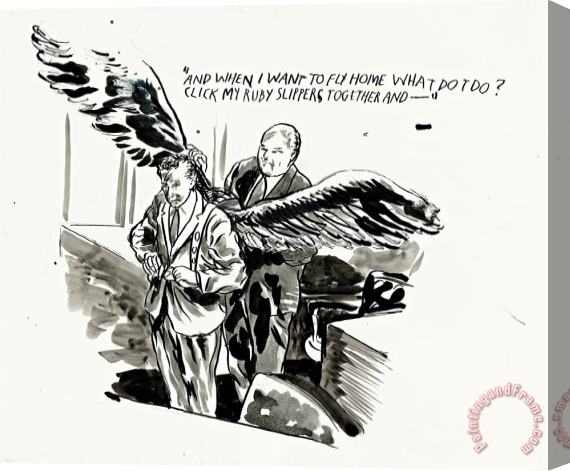 Raymond Pettibon No Title (and When I) Stretched Canvas Print / Canvas Art