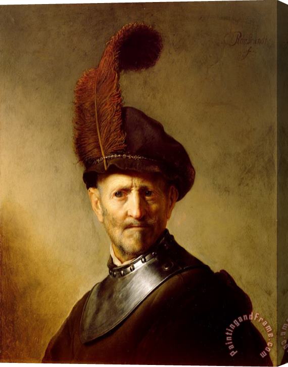 Rembrandt Harmensz van Rijn An Old Man in Military Costume Stretched Canvas Painting / Canvas Art