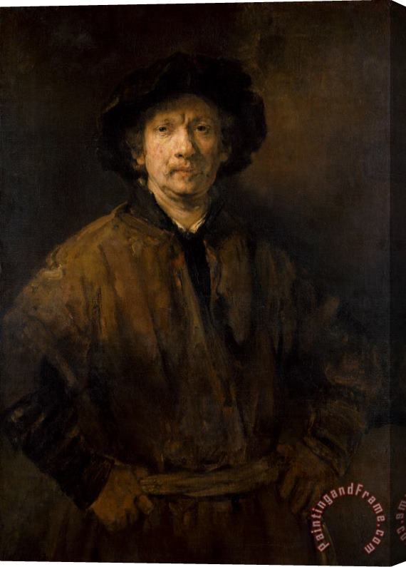 Rembrandt Harmensz van Rijn Large Self Portrait Stretched Canvas Painting / Canvas Art