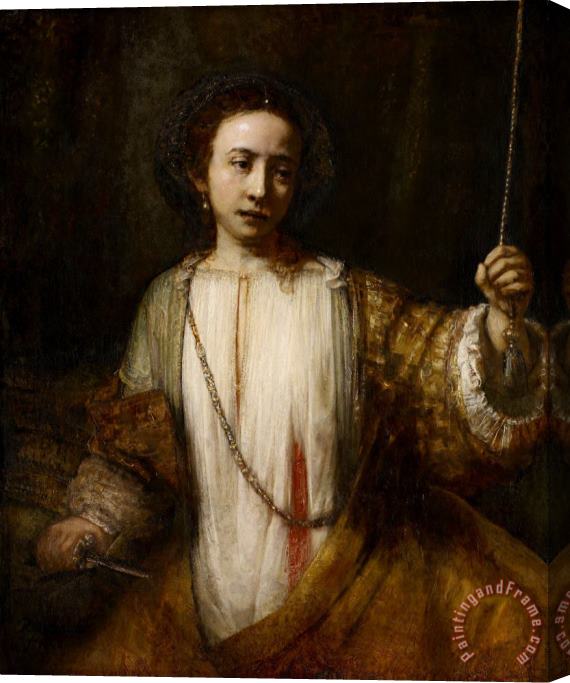 Rembrandt Harmensz van Rijn Lucretia Stretched Canvas Painting / Canvas Art