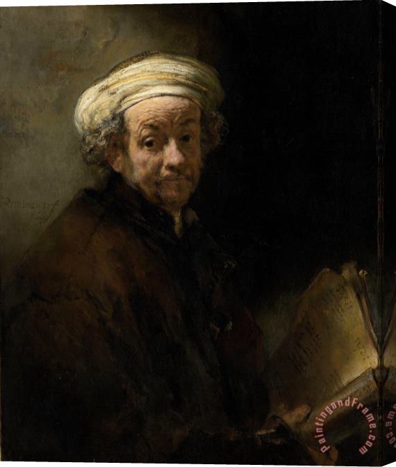 Rembrandt Harmensz van Rijn Self Portrait As The Apostle Paul Stretched Canvas Print / Canvas Art