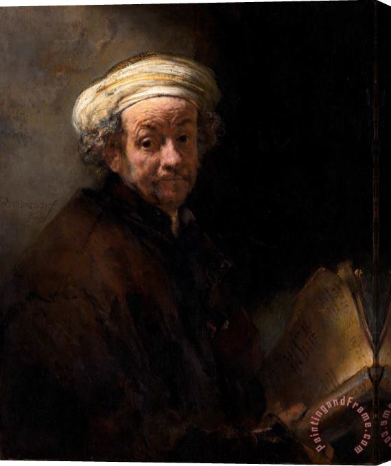 Rembrandt Self Portrait As The Apostle St Paul Stretched Canvas Painting / Canvas Art