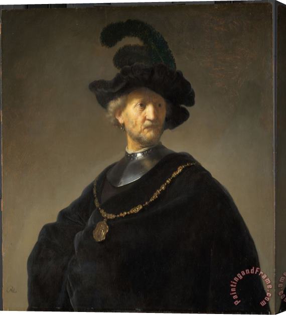Rembrandt van Rijn Old Man With A Gold Chain Stretched Canvas Print / Canvas Art