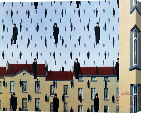 rene magritte Golconde Stretched Canvas Painting / Canvas Art