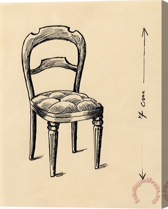 rene magritte La Chaise De Sable. Dessin Original, Non Signe.1940 Stretched Canvas Painting / Canvas Art