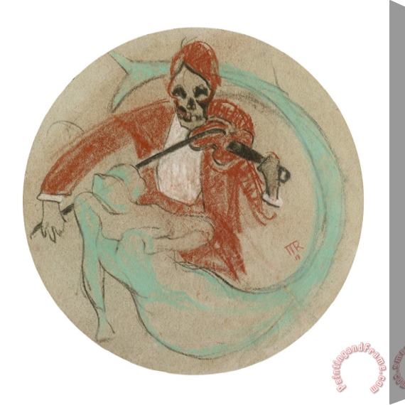 rene magritte La Mort Et La Sirene (dessin Pour Une Affiche) Stretched Canvas Print / Canvas Art