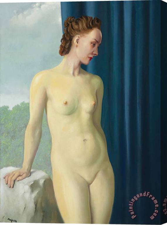 rene magritte Nu Debout (la Seduction Inattendue) Stretched Canvas Painting / Canvas Art