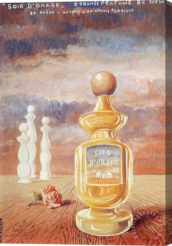 rene magritte Soir D Orage Strange Perfume by Mem Stretched Canvas Print / Canvas Art