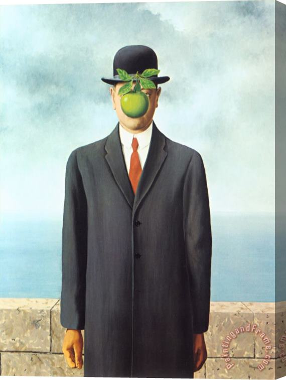 rene magritte Son of Man 1964 Stretched Canvas Print / Canvas Art