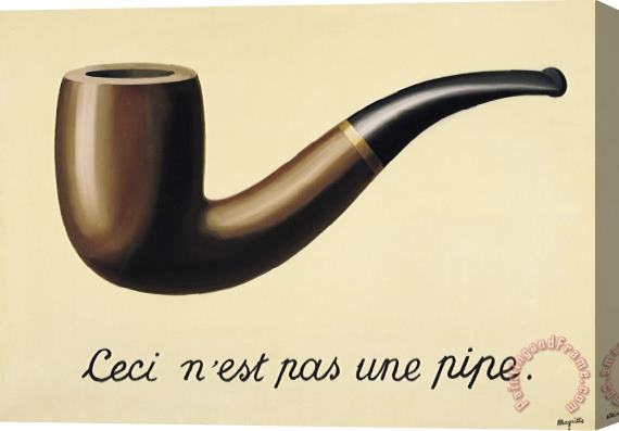 rene magritte The Treachery of Images This Is Not a Pipe 1948 Stretched Canvas Print / Canvas Art
