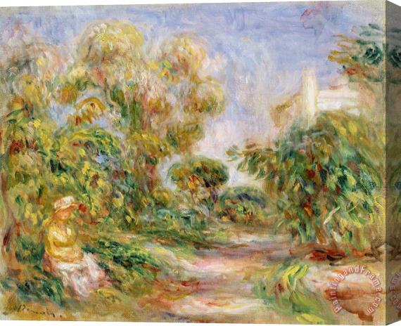 Renoir Woman in a Landscape Stretched Canvas Painting / Canvas Art