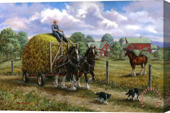 Richard De Wolfe Heading for the Loft Stretched Canvas Painting / Canvas Art