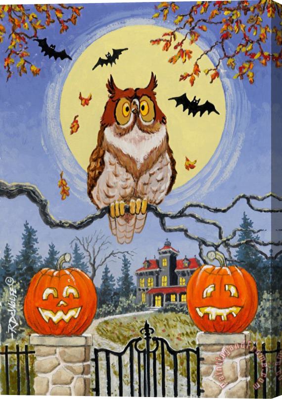 Richard De Wolfe Trick or Treat Street Stretched Canvas Painting / Canvas Art