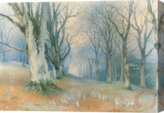Richard Doyle Fairies and Squirrels Stretched Canvas Painting / Canvas Art