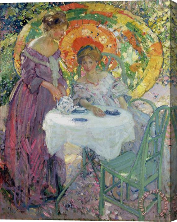 Richard Edward Miller Afternoon TEA Stretched Canvas Painting / Canvas Art