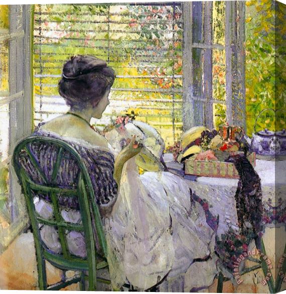 Richard Edward Miller The Milliner Stretched Canvas Painting / Canvas Art