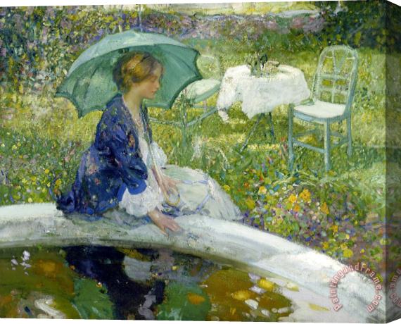 Richard Emile Miller The Pool Stretched Canvas Print / Canvas Art