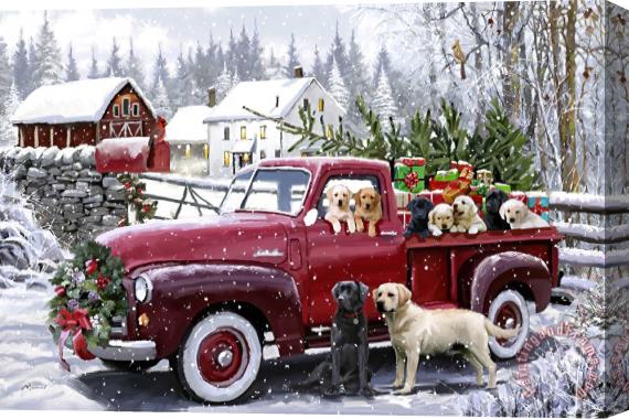 Richard Macneil Christmas Delivery Stretched Canvas Painting / Canvas Art