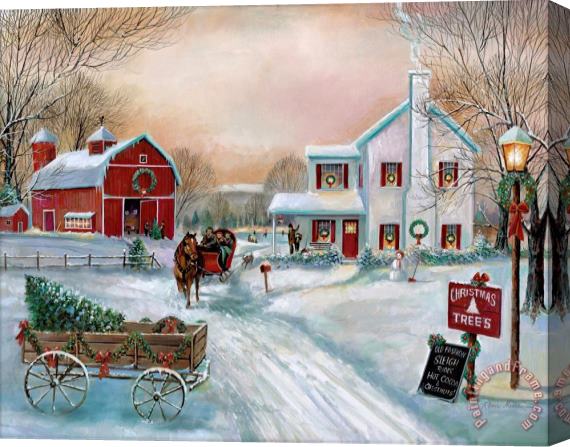 Richard Macneil Christmas Tree Farm Stretched Canvas Print / Canvas Art