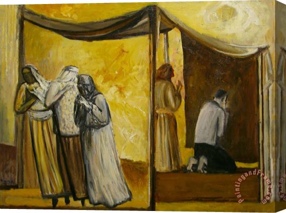 Richard Mcbee Abraham Praying Stretched Canvas Painting / Canvas Art