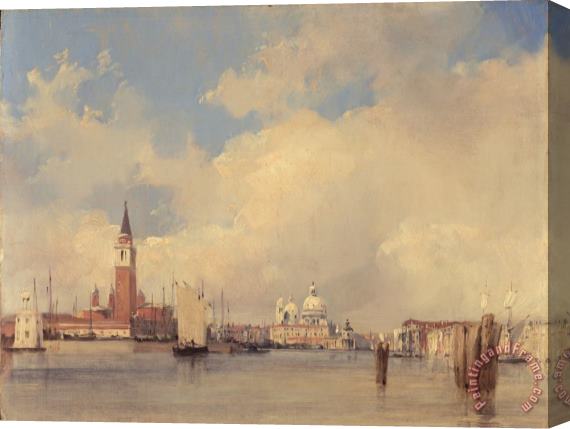 Richard Parkes Bonington View in Venice with San Giorgio Maggiore Stretched Canvas Painting / Canvas Art