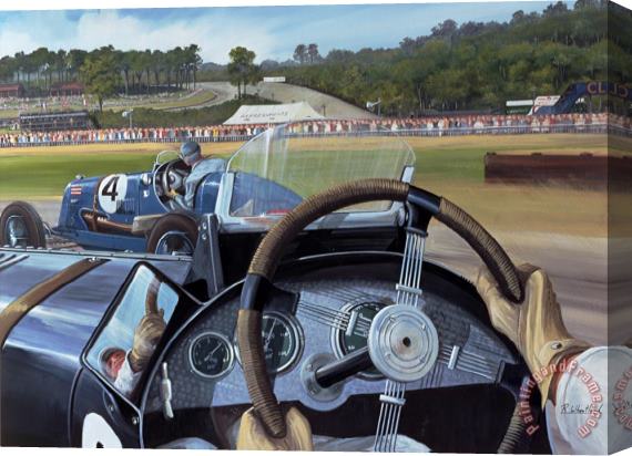 Richard Wheatland Brooklands From the Hot Seat Stretched Canvas Painting / Canvas Art