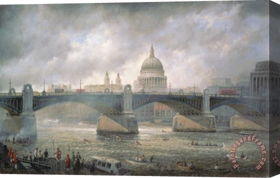 Richard Willis St. Paul's Cathedral From The Southwark Bank Stretched Canvas Print / Canvas Art