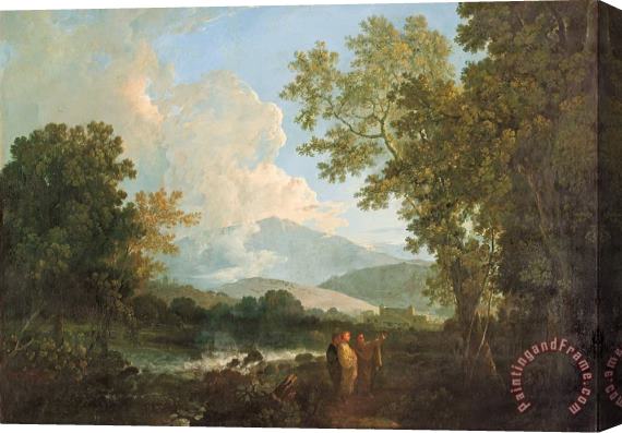 Richard Wilson Cicero with His Friend Atticus And Brother Quintus, at His Villa at Arpinum Stretched Canvas Painting / Canvas Art