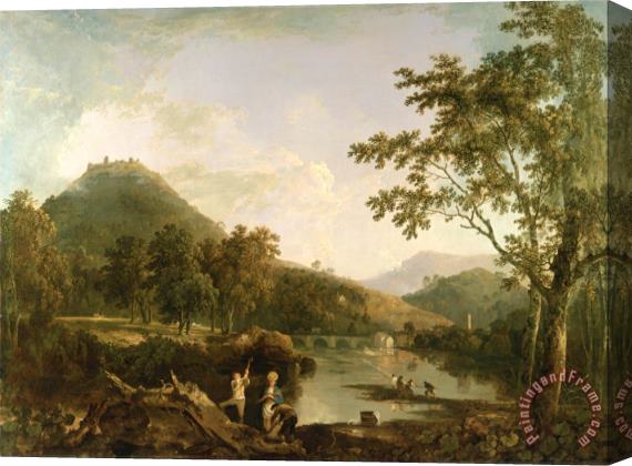 Richard Wilson Dinas Bran From Llangollen Stretched Canvas Painting / Canvas Art