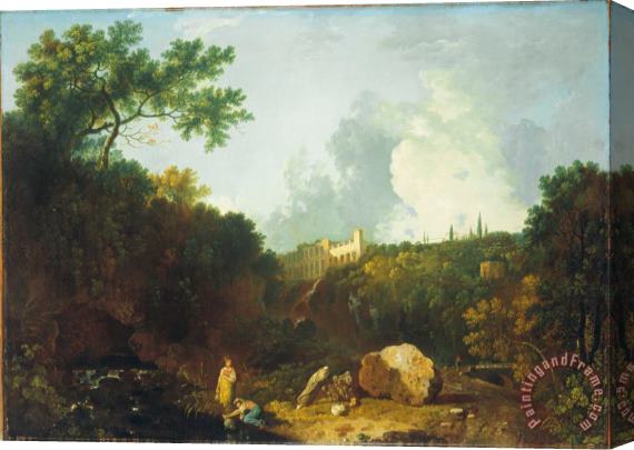 Richard Wilson Distant View of Maecenas' Villa, Tivoli Stretched Canvas Painting / Canvas Art