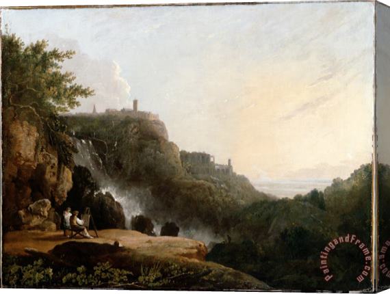 Richard Wilson View of Tivoli The Cascatelle And The 'villa of Maecenas' Stretched Canvas Painting / Canvas Art