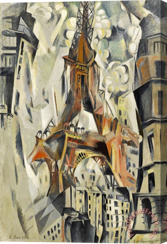Robert Delaunay Eiffel Tower (tour Eiffel) Stretched Canvas Painting / Canvas Art