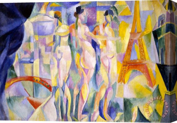 Robert Delaunay La Ville De Paris Stretched Canvas Painting / Canvas Art