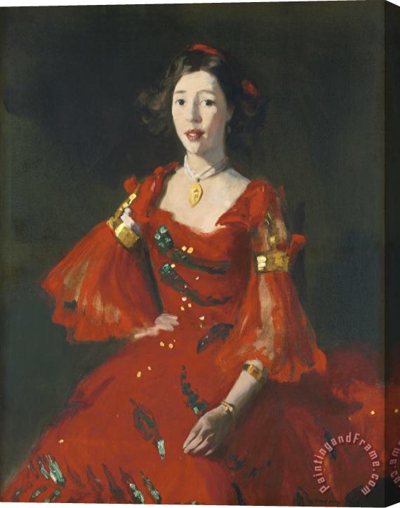 Robert Henri La Madrilenita (the Girl of Madrid) Stretched Canvas Painting / Canvas Art