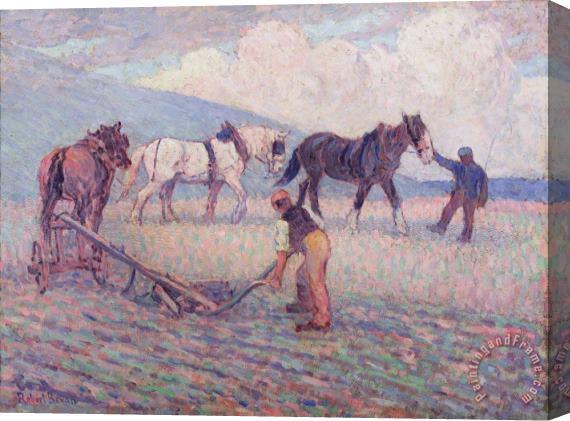 Robert Polhill Bevan The Turn - Rice Plough Stretched Canvas Print / Canvas Art