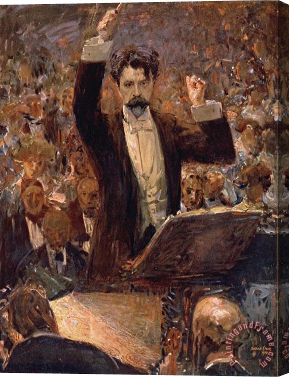Robert Sterl Arthur Nikisch Conducting A Concert At The Gewandhaus In Leipzig Stretched Canvas Print / Canvas Art