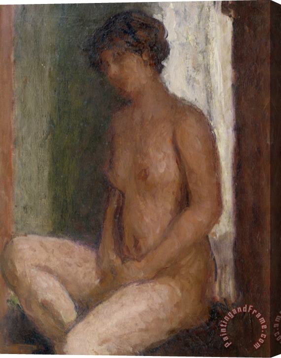 Roderic OConor Seated Nude Against the Light Stretched Canvas Painting / Canvas Art