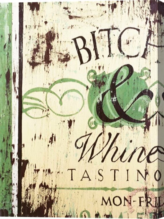 Rodney White Bitch Whine Stretched Canvas Print / Canvas Art