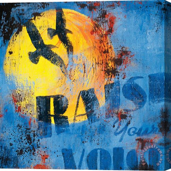 Rodney White Raise Your Voice Stretched Canvas Print / Canvas Art