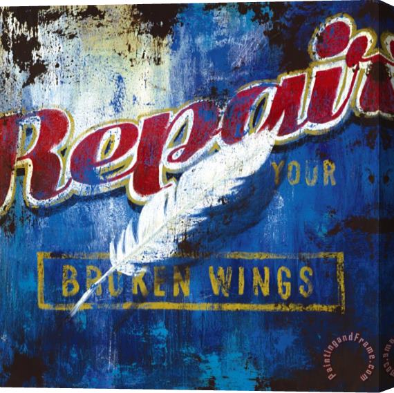 Rodney White Repair Your Broken Wings Stretched Canvas Painting / Canvas Art