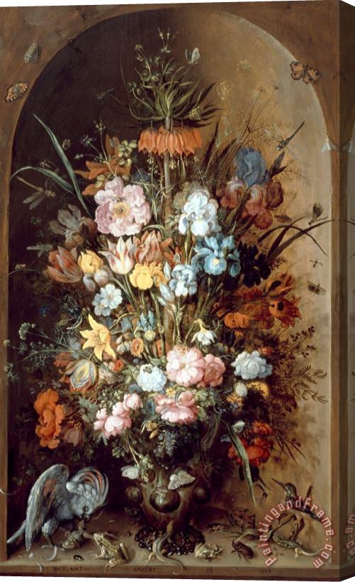 Roelant Savery Large Flower Still Life with Crown Imperial Stretched Canvas Print / Canvas Art
