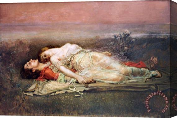 Rogelio De Egusquiza Tristan And Isolt (death) Stretched Canvas Print / Canvas Art