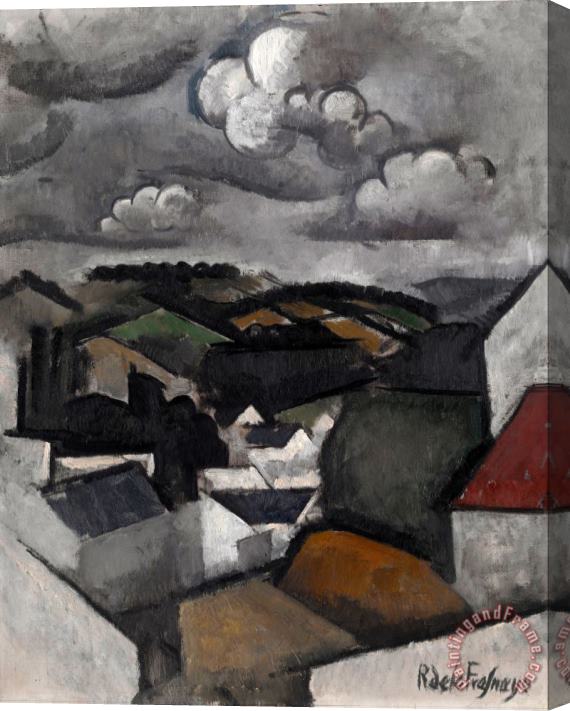 Roger de La Fresnaye Landscape with a Village, The Hills Beyond Meulan Stretched Canvas Print / Canvas Art