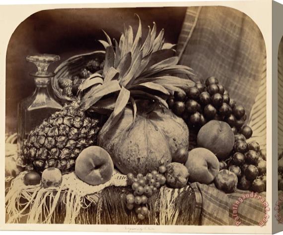 Roger Fenton  Still Life with Fruit And Decanter Stretched Canvas Print / Canvas Art
