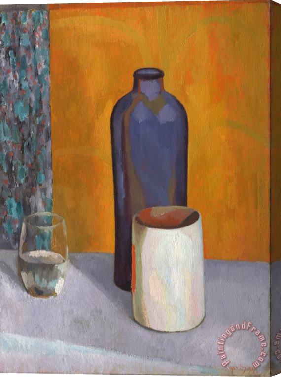 Roger Fry Still Life with Blue Bottle Stretched Canvas Painting / Canvas Art